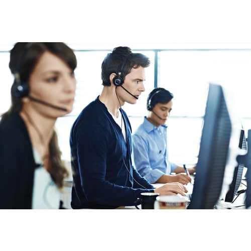 Jabra BIZ 2400 II QD Kabel Über das Ohr Mono Headset - Schwarz - Monaural - Ohraufliegend - 150 Hz bis 6,80 kHz Frequenzga