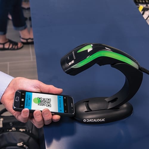 Industriel, Vente au détail Handheld Kit lecteur de code barres Datalogic Heron HD3430 - Noir - Câble Connectivité - USB C
