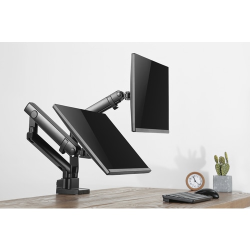 Amer Mounting Arm for Curved Screen Display, Flat Panel Display - Matte Black - 2 Display(s) Supported - 81.3 cm (32") Scr