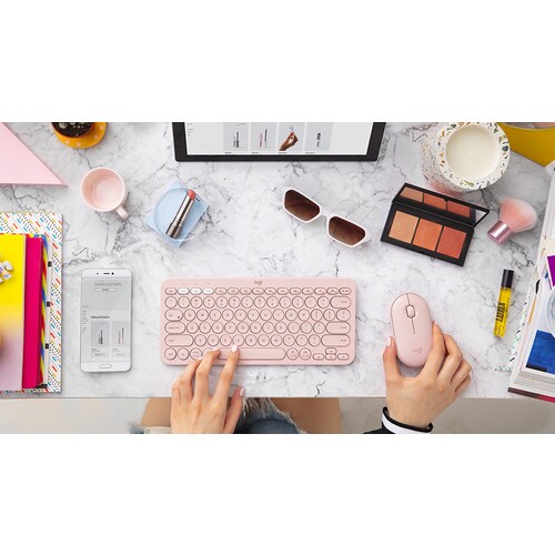 Tastiera Logitech K380Wireless Connettività - Italiano - Rosa - Forbici Keyswitch - Bluetooth - 10 m - Computer portatile,