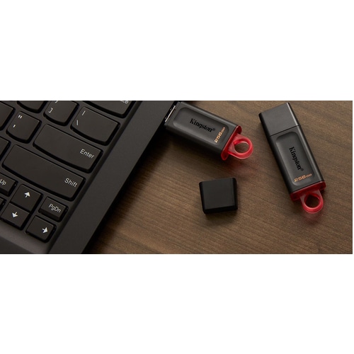 Lecteur flash Kingston DataTraveler Exodia DTX - 64 Go - USB 3.2 (Gen 1) - Noir, Bleu Canard