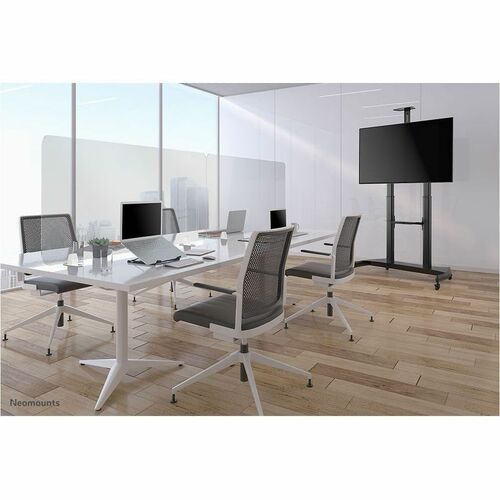 Neomounts Desk Mount for Protection Screen - White - Height Adjustable - 1 Display(s) Supported - 8 kg Load Capacity - 2 P