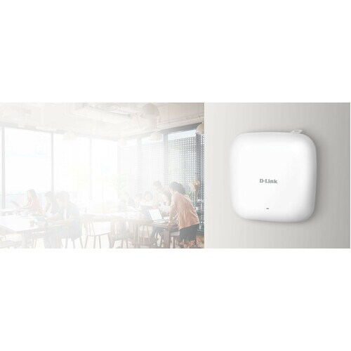 D-Link Nuclias DAP-X2810 Dual Band IEEE 802.11 a/b/g/n/ac/ax 1.76 Gbit/s Wireless Access Point - 2.40 GHz, 5 GHz - 2 x Int