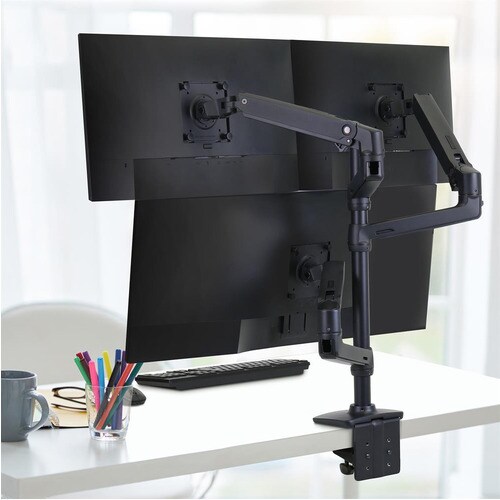 Ergotron Mounting Arm for Monitor, Notebook, LCD Display - Matte Black - Height Adjustable - 4 Display(s) Supported - 11.3