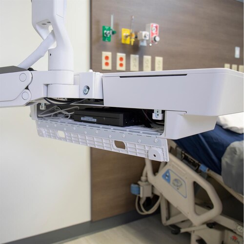 Ergotron CareFit Mounting Tray for CPU, Mini PC - White - 1.81 kg Load Capacity - High-grade Plastic