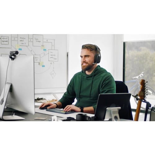 Cuffie Logitech Zone Vibe 100 Wireless Over-the-head, On-ear - Grafite - Binaural - Circumaurale - 3000 cm - Bluetooth - 2