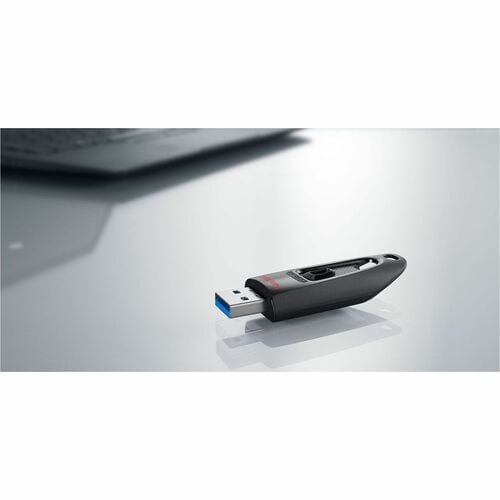 SanDisk Ultra 64 GB USB 3.0 Flash Drive - Black - 128-bit AES - 130 MB/s Read Speed - 5 Year Warranty