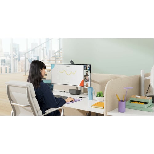 Webcam Logitech BRIO 305 - 2 Mégapixels - 30 fps - Graphite - USB Type C - Vidéo 1920 x 1080 - Focale fixe - 70° Angle - 1