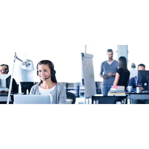 Auriculares Jabra EVOLVE 20 Cableado Sobre la cabeza Estéreo - Negro - Binaural - Supra-aural - Función de cancelación de 