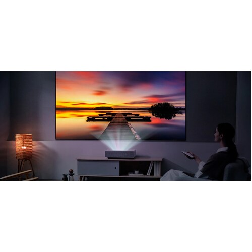 LG CineBeam HU715Q Ultra Short Throw Laser Projector - 16:9 - Ceiling Mountable - White - High Dynamic Range (HDR) - 3840 