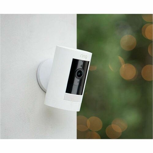 Ring Stick Up Cam Indoor/Outdoor Full HD Network Camera - Colour - White, Black - Colour Night Vision - 1920 x 1080 - Wi-F