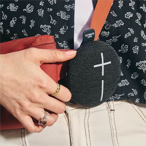 Ultimate Ears MINIROLL Portable Bluetooth Speaker System - Soft Black - Battery Rechargeable