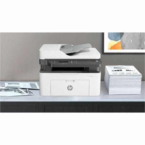 HP 1188fnw Wired & Wireless Laser Multifunction Printer - Monochrome - White - Copier/Fax/Printer/Scanner - 20 ppm Mono Pr