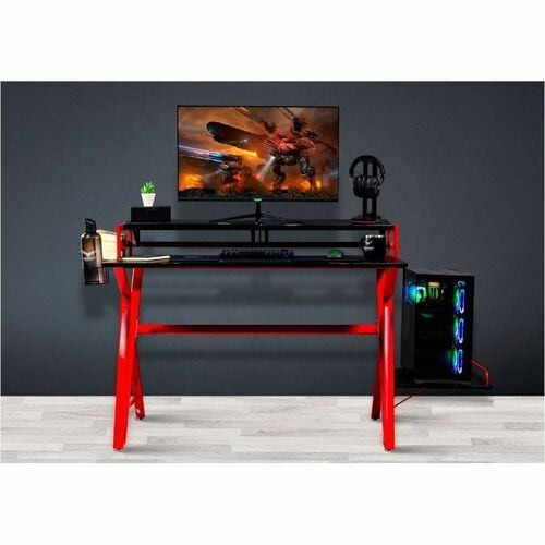 Naceb Mesa para gaming - Juegos, Consola de juegos - Negro - Acero, Fibra de carbono