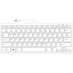 R-Go Keyboard - Cable Connectivity - USB Interface - English (UK) - QWERTY Layout - White - Windows, Linux
