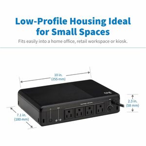 Eaton Tripp Lite Series 600VA 300W 120V Standby UPS - 4 NEMA 5-15R Outlets (Surge + Battery Backup), 5-15P Plug, Desktop -