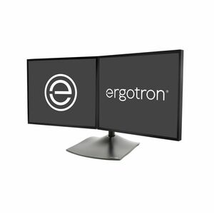Ergotron Monitor Stand - Up to 61 cm (24") Screen Support - 28.12 kg Load Capacity - Desk - Steel, Aluminium - Black - For