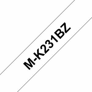 Etikettenband Brother MK231BZ - 12 mm Breite - Thermodirekt - Weiß