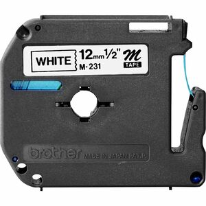 P-touch M231 Cinta para etiquetas - 12.70mm Ancho - Térmica - Blanco - 1 Solamente