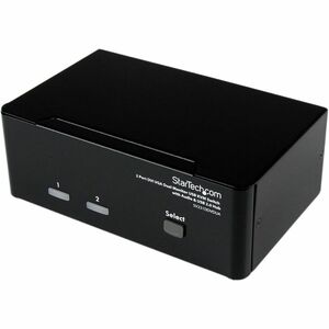 StarTech.com 2 Port KVM Switch DVI and VGA w/ Audio and USB 2.0 Hub Dual Monitor / Display / Screen KVM Switch DVI VGA (SV