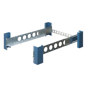 Rack Solutions 2U Universal Rail 24in Depth with Wirebar - Steel - 75 lb