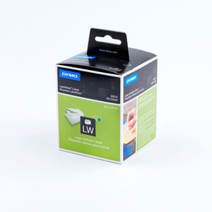 Dymo 99012 Address Label - 36 mm Width x 89 mm Length - Rectangle - Direct Thermal - Matte - White, Black - 260 / Roll - 5
