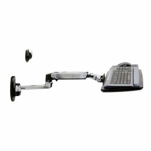 Ergotron Mounting Arm for Keyboard, Mouse, LCD Display - Polished Aluminum - 2.27 kg Load Capacity - Aluminium