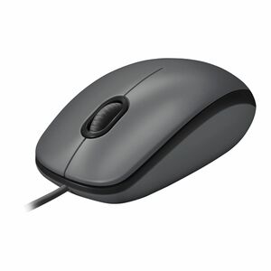 Logitech M100 Wired USB Mouse, 3-Buttons,1000 DPI Optical Tracking, Ambidextrous, Compatible with PC, Mac, Laptop (Gray) -