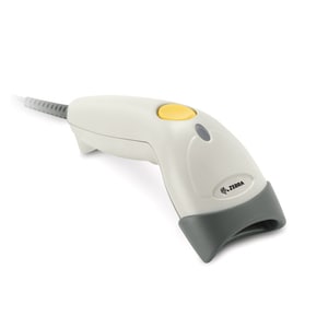Zebra Symbol LS1203 Handheld Barcode Scanner - Cable Connectivity - White - 100 scan/s - 1D - Laser - Bi-directional - USB