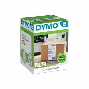 Dymo Shipping Label - 104 mm Width x 159 mm Length - Permanent Adhesive - Rectangle - Direct Thermal, Thermal Transfer - W