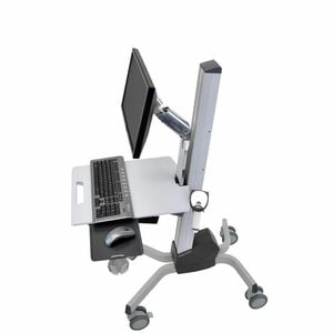 Ergotron Neo-Flex Computer Trolley - 11.79 kg Load Capacity - 4 Casters - Aluminium - Two-tone Grey, Two-tone Grey - 55.9 