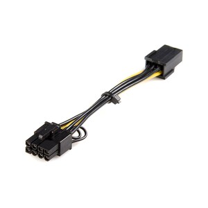 StarTech.com PCI Express 6 pin to 8 pin Power Adapter Cable - Connect a standard 6-pin PCI Express power connection on the
