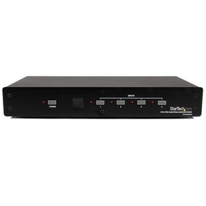 StarTech.com 4 Port VGA Video Audio Switch with RS232 control - 4 Port VGA Switch - VGA Video Switch - VGA Switch - 1920 x