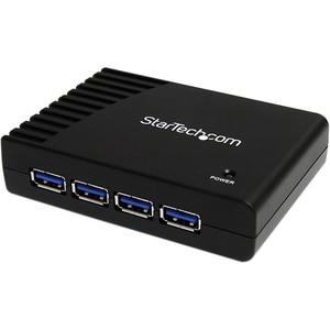 StarTech.com 4 Port Black SuperSpeed USB 3.0 Hub - Add four external SuperSpeed USB 3.0 ports from a single USB connection