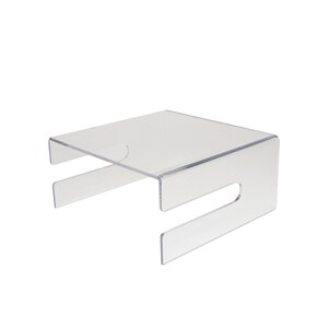 Newstar Transparent Monitor Stand (Clear Acrylic) - 25 kg Load Capacity - LCD, CRT, Flat Panel Display Type Supported - Co