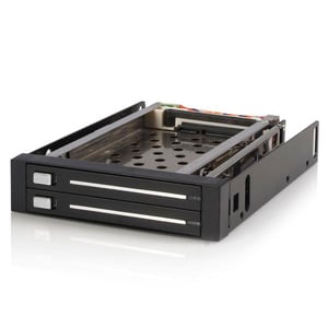 StarTech.com Rack Amovible 3.5" sans Tiroir pour 2 Disques Durs 2.5" - Face Arrière 3.5 pouces - 2 x Disque dure supporté 