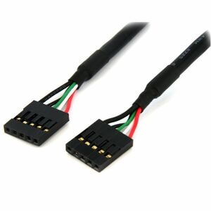 StarTech.com 18in Internal USB IDC Motherboard Header Cable - Connect a front panel USB hub or card reader directly to a m
