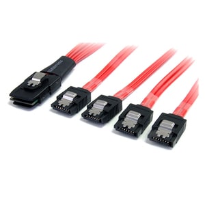 StarTech.com 50cm Serial Attached SCSI SAS Cable - SFF-8087 to 4x Latching SATA - SAS/SATA for Hard Drive - 50cm - 1 Pack 