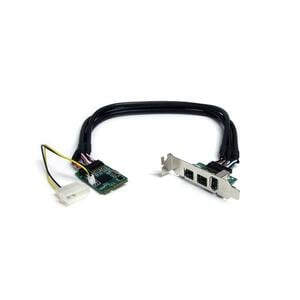 StarTech.com 3 Port 2b 1a 1394 Mini PCI Express FireWire Card Adapter - Add 2 FireWire-800 and 1 FireWire-400 port through