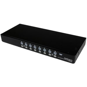 StarTech.com 16 Port 1U Rackmount USB KVM Switch with OSD - 16 Computer(s) - 1920 x 1440 - 1U - Rack-mountable, Desktop