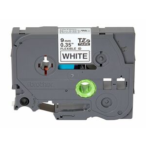 TZE-FX221 LAMINATED TAPE 9 MM BLACK ON WHITE / FLEXI-TAPES