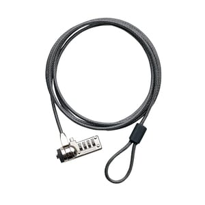 Targus DEFCON PA410S Cable Lock - Combination Lock - Galvanized Steel - 2.13 m - Pack of 25 units - 2.13 m Cable - Resetta