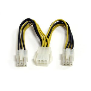 StarTech.com Câble répartiteur d'alimentation PCI Express 15 cm - Pour PCI Express Card - PCI-E / PCI-E - Jaune - 1 Unité
