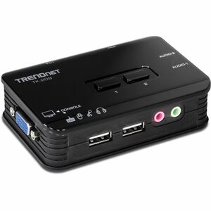 TRENDnet TK-209K KVM Switchbox - 2 Computer(s) - QXGA, SVGA, VGA - 2048 x 1536 - 2 x USB