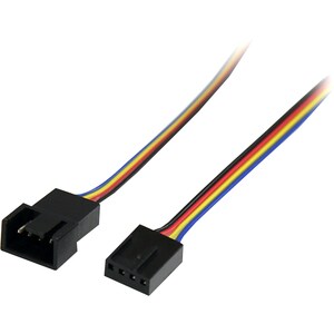 StarTech.com Câble d'extension d'alimentation pour ventilateur 4 broches 30 cm - M/F - Pour Ventilateur - Molex / Molex - 