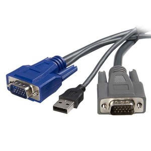 StarTech.com 2-in-1 - USB/ VGA cable - 4 pin USB Type A, HD-15 (M) - HD-15 (M) - 6 ft - Connect VGA video and USB using a 