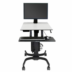 Ergotron WorkFit-C Computerwagen - 14,74 kg Belastbarkeit - 4 Rollen - Schwarz, Grau - 76,2 cm (30 Zoll) Screen Supported
