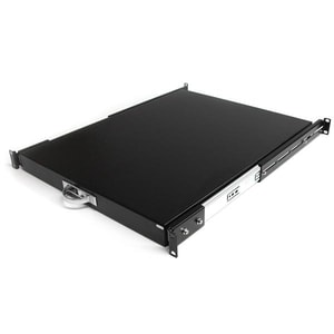 StarTech.com 22in Black Deep Sliding Server Rack Cabinet Shelf - Cold-rolled Steel (CRS) - 25 kg Static/Stationary Weight 