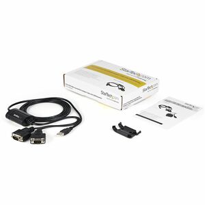 StarTech.com USB to Serial Adapter - 2 Port - COM Port Retention - FTDI - USB to RS232 Adapter Cable - USB to Serial Conve