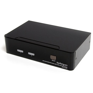 StarTech.com 2 Port DVI USB KVM Switch with Audio and USB 2.0 Hub - Dual Port DVI KVM Switch - 2 Computer(s) - WUXGA - 192